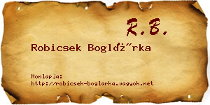 Robicsek Boglárka névjegykártya